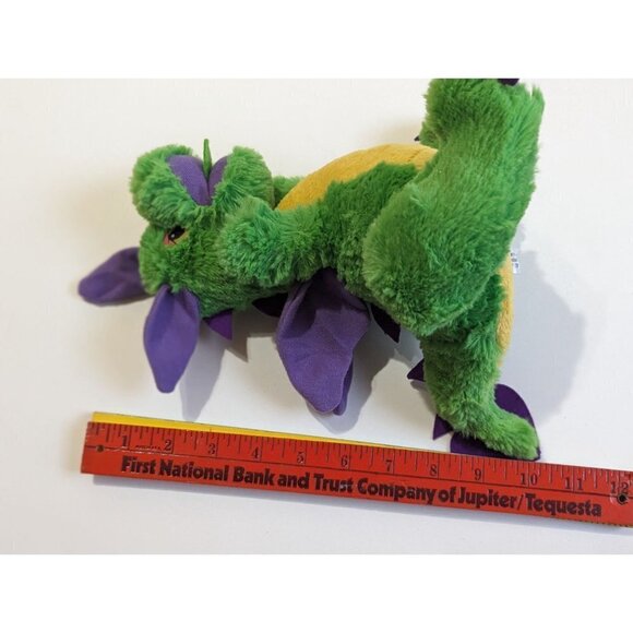 Steven Smith Green Dragon Plush Purple Wings And Ears 8 inch Stuffed Animal Toy - Picture 6 of 9